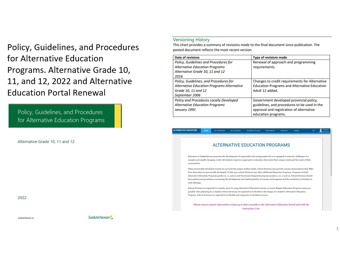 ROVER | Policy, Guidelines, and Procedures for Alternative Education ...